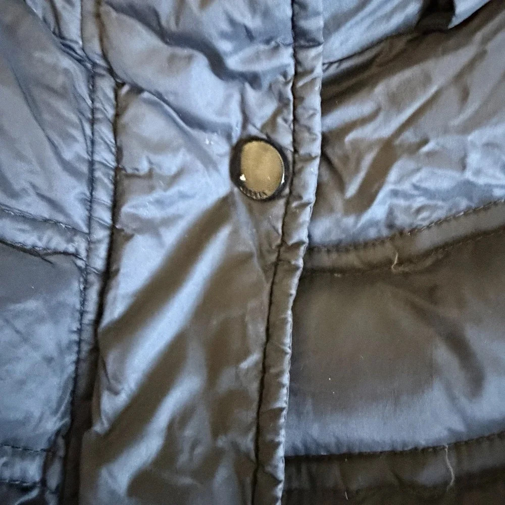 DIESEL Girls Sz 7S Black Down Puffer Coat- No Hood